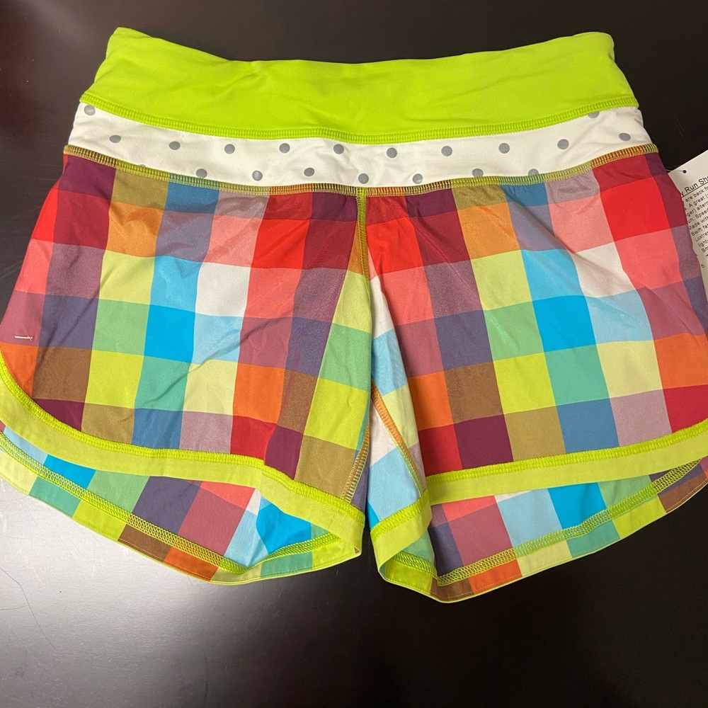 NWT Lululemon Plaid Groovy Shorts